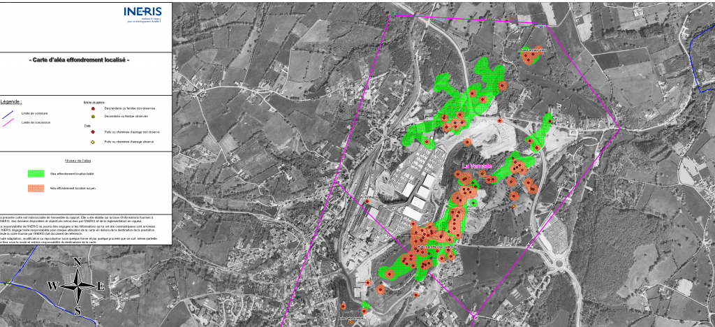 Carte aléas risque mouvement de terrain