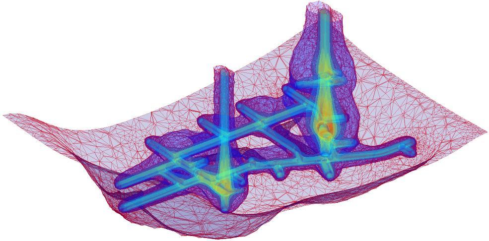Exemple de modélisation d'un ouvrage souterrain complexe