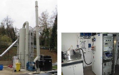 laveur de gaz et spectromètre infra-rouge