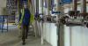 Personne circulant en gilet jaune dans une usine