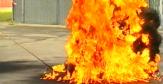 Début d'incendie à proximité d'un bâtiment